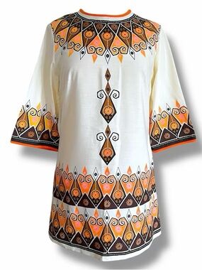 Authentic Vintage Alfred Shaheen Boho Tunic Dress - Small